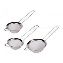 Сито металеве набір 3шт (8см 10см 12см) з ручкою