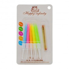 Набір свічок д/торта Неонові 10 шт 4см Міні