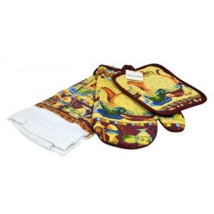 Набір кухонний (Рукавиця+прихватка) + рушник  