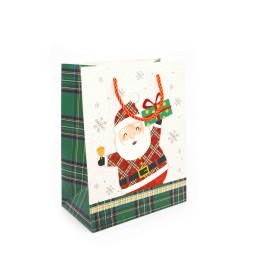 Пакет под. 18*23*10 QZ948С Клітинка Новорічні Персонажі