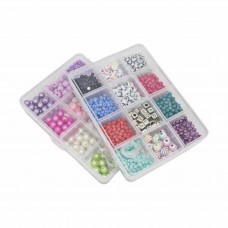 Набір д/плетіння браслетів з фігурного бісеру 12кейсів Мікс