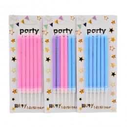 Набір свічок 6шт довгі/пастель