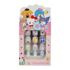 Нігті накладні дитячі Hahagirl 12шт з декором Мікс *12