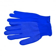 Рукавиці господарчі ПВХ крапка Сині 1пара *12