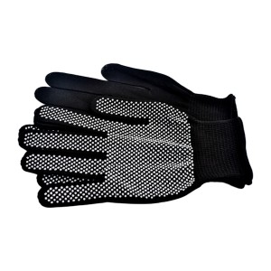 Рукавиці господарчі ПВХ крапка Чорні 1пара *12