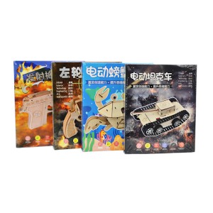 Конструктор 3D дерев'яний Пістолет/Танк/Краб  арт.KX-548/549/576/578