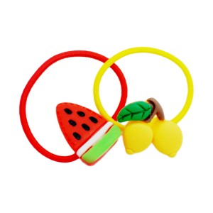 Резинка д/волосся HandMade 2шт кольорова Фрукти Мікс арт. 4094-10