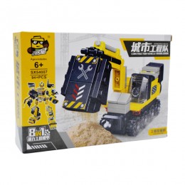 Конструктор  Робот-Трансформер Екскаватор 94+ дет. 6+
