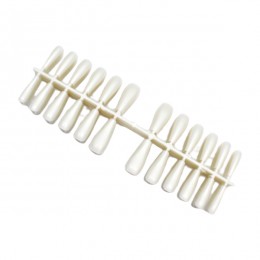 Нігті накладні гелеві на пластині 24шт Білі*10