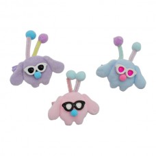 Заколка-прищіпка д/волосся 1шт Веселі Помпони Мікс