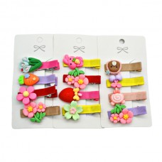 Заколка-прищіпка д/волосся Fashion Jewerly 1шт з декором Мікс