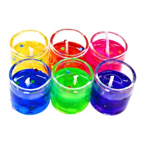 Свічка гелева в стакані /кольорова 1шт