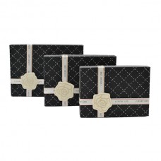 Коробка подар. Набір 3шт Luxury life з квіткою арт.2308-88