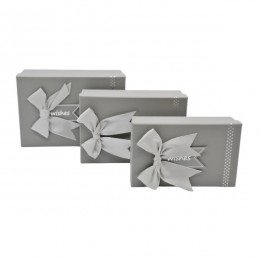 Коробка подар. Набір 3шт Бант Wishes арт.B091-3