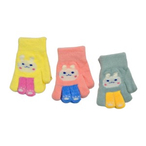 Перчатки дит. JIALONG д/дівчаток 1пара Принт Мікс арт.238#-13/15/16/17 *12