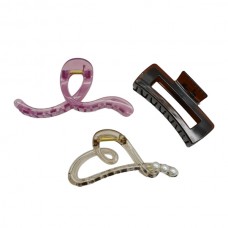 Краб д/волосся пластик 1шт 10-12см прозорий Мікс арт.JZ012/JZ013/JZ014/JZ015 *12