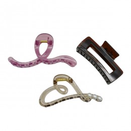 Краб д/волосся пластик 1шт 10-12см прозорий Мікс арт.JZ012/JZ013/JZ014/JZ015 *12