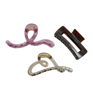 Краб д/волосся пластик 1шт 10-12см прозорий Мікс арт.JZ012/JZ013/JZ014/JZ015 *12