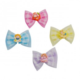 Заколка-прищіпка д/волосся 1шт дитяча Квітка/Бант Декор Мікс арт.A086/087 *10