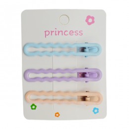Заколка-прищіпка набір д/волосся Princess Кольорова JZ035 *20