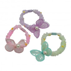 Резинка д/волосся 1шт Дитяча Органза Метелик з Перлинкою арт.67#-32 *50