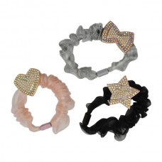 Резинка д/волосся 1шт Органза Декор Стрази/Перли Мікс арт.67#-33/34
