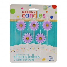 Набір свічок д/торта декор Ромашка 5шт