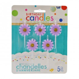 Набір свічок д/торта декор Ромашка 5шт