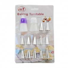 Насадка кондитерська металева MT Набір 12шт+2кріплення арт.0612-41