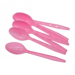 Ложка десертна святкова пластикова 20шт Кольорова Мікс