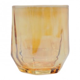 Стакан Скляний RED CHERRY 250мл Шестикутний Набір 6шт Янтарний арт.LL8010