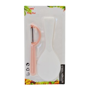 Ніж овочечистка Ping Rui 1шт + ложка д/мультиварки арт.708
