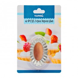 Форма д/випічки тарталеток YANGLI Набір 4шт металева Мікс арт.100006/100007/100008