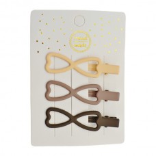 Заколка-прищіпка Hand Made 3шт Фігурна Кольорова арт.JZ034 *20