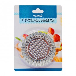 Форма д/випічки тарталеток YANGLI Набір 3шт металева Мікс арт.100001-3