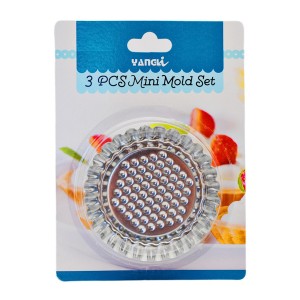 Форма д/випічки тарталеток YANGLI Набір 3шт металева Мікс арт.100001-3