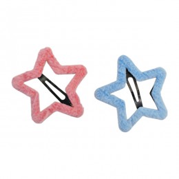 Заколка д/волосся 1шт Зірка Хутряна Кольорова Мікс арт.67#-8 *100