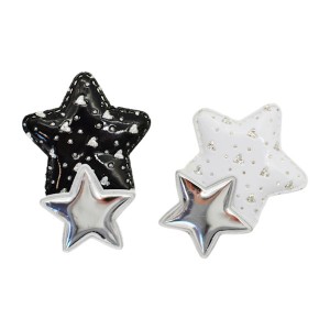 Заколка-прищіпка д/волосся 1шт Зірка подвійна арт.67#-17 *100