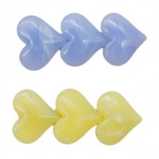 Заколка-прищіпка д/волосся 1шт Сердечко потрійне арт.67#-7 *100