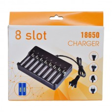 Зарядний пристрій мережевий д/акум. батарейок на 8слотів арт.18650