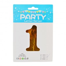 Кулька Повітряна Party 76см цифра 1 Золото *10