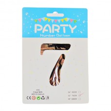 Кулька Повітряна Party 76см цифра 7 Срібло *10