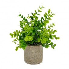 Рослина штучна в горщику 24см Евкаліпт Зелений