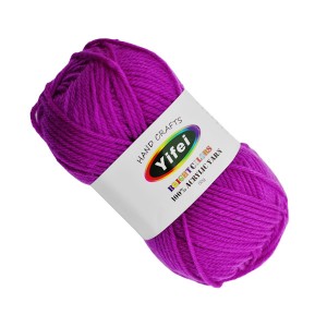 Пряжа д/в'язання Yifei Акрил 50г Фіолетова *20