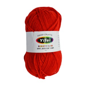 Пряжа д/в'язання Yifei Акрил 50г Червона *20