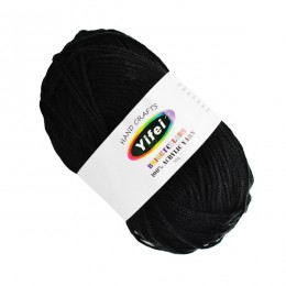 Пряжа д/вязання Yifei Акрил 50г Чорна *20