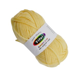 Пряжа д/в'язання Yifei Поліестер 50г Блідо-жовта *20