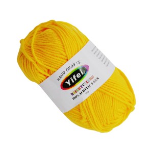 Пряжа д/в'язання Yifei Поліестер 50г Жовта *20