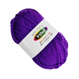 Пряжа д/вязання Yifei Поліестер 50г Темно-фіолетова *20