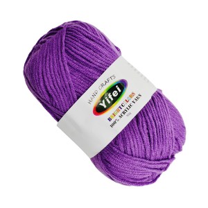 Пряжа д/в'язання Yifei Поліестер 50г Фіолетова *20